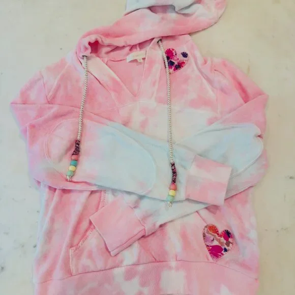 LOVESHACKFANCY Pink Tie-Dye Hoodie Terry Kirby Santinella Joggers